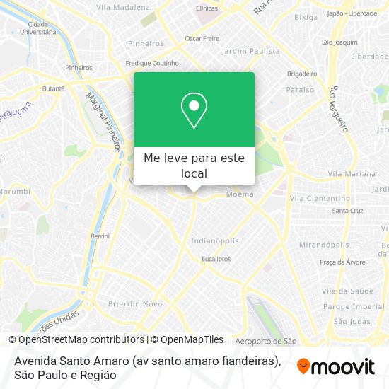 Avenida Santo Amaro (av santo amaro fiandeiras) mapa