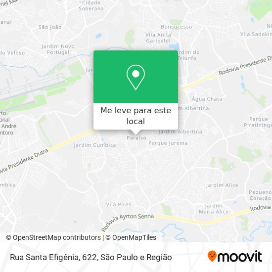 Rua Santa Efigênia, 622 mapa