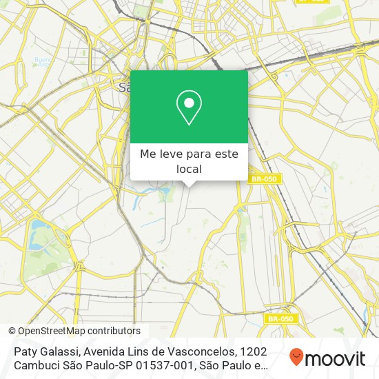 Paty Galassi, Avenida Lins de Vasconcelos, 1202 Cambuci São Paulo-SP 01537-001 mapa