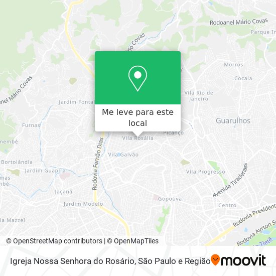 Igreja Nossa Senhora do Rosário mapa