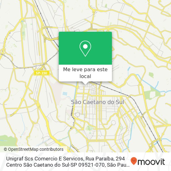Unigraf Scs Comercio E Servicos, Rua Paraíba, 294 Centro São Caetano do Sul-SP 09521-070 mapa