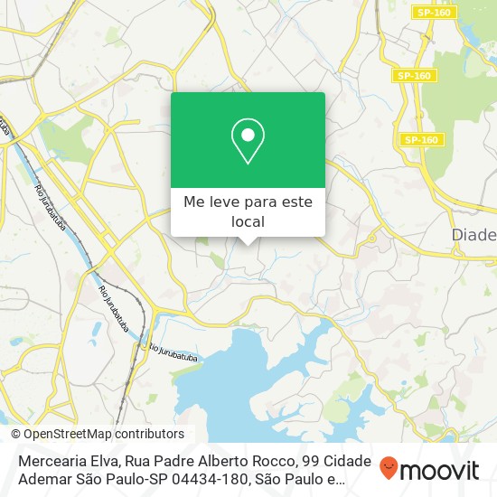 Mercearia Elva, Rua Padre Alberto Rocco, 99 Cidade Ademar São Paulo-SP 04434-180 mapa