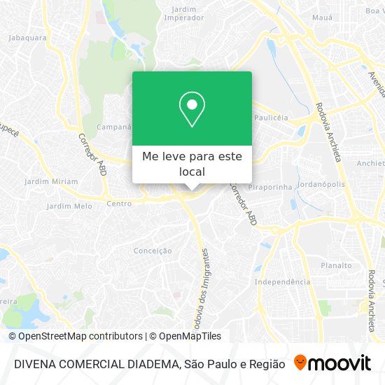 DIVENA COMERCIAL DIADEMA mapa