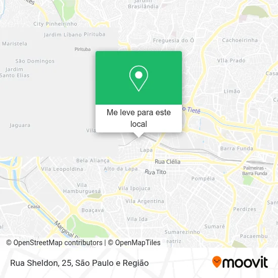Rua Sheldon, 25 mapa