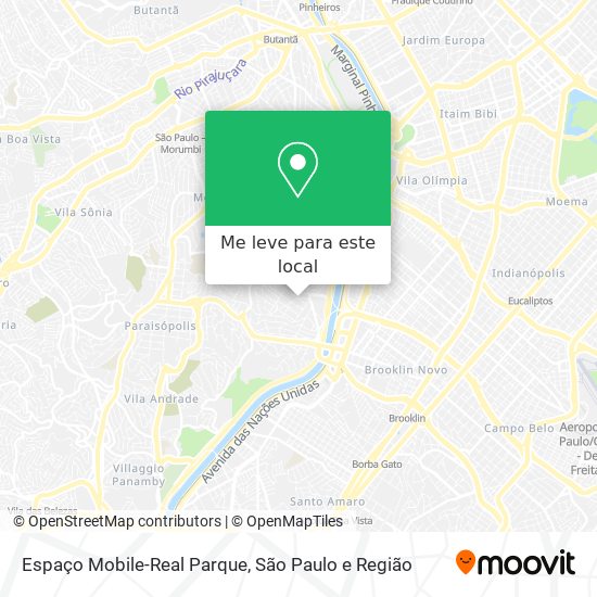 Espaço Mobile-Real Parque mapa