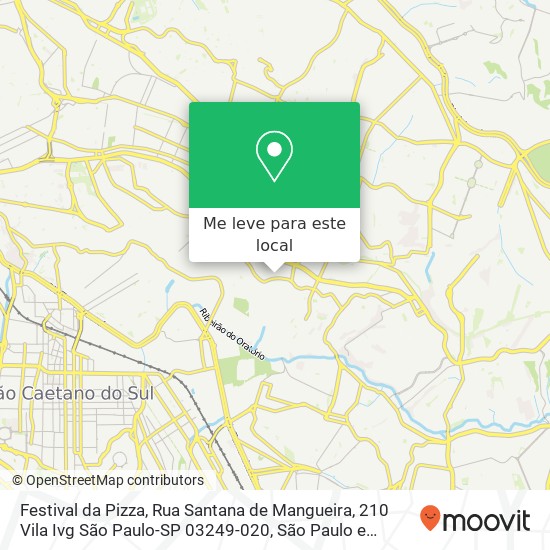 Festival da Pizza, Rua Santana de Mangueira, 210 Vila Ivg São Paulo-SP 03249-020 mapa