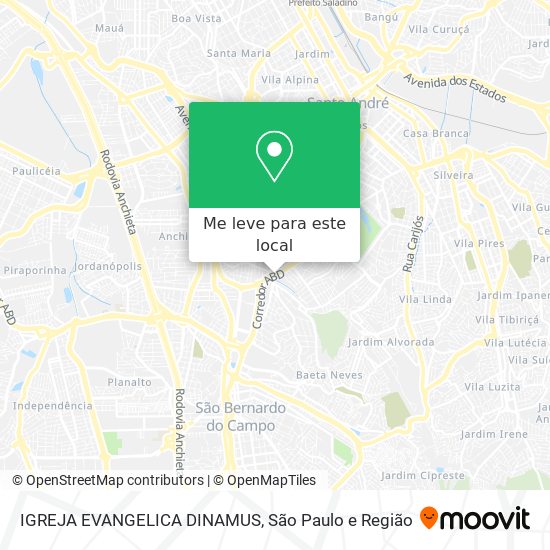 IGREJA EVANGELICA DINAMUS mapa