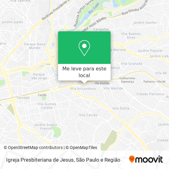 Igreja Presbiteriana de Jesus mapa