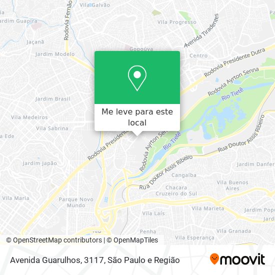 Avenida Guarulhos, 3117 mapa