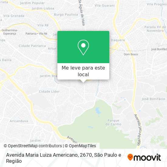 Avenida Maria Luiza Americano, 2670 mapa