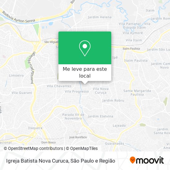 Igreja Batista Nova Curuca mapa