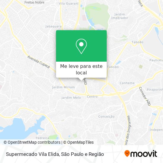 Supermecado Vila Elida mapa