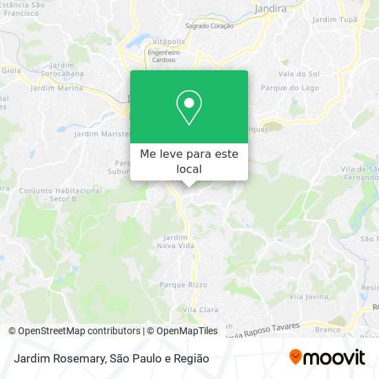 Jardim Rosemary mapa