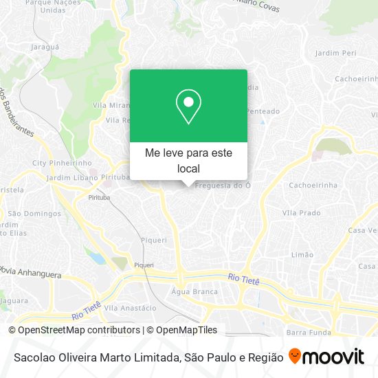 Sacolao Oliveira Marto Limitada mapa