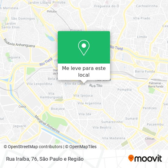 Rua Iraíba, 76 mapa