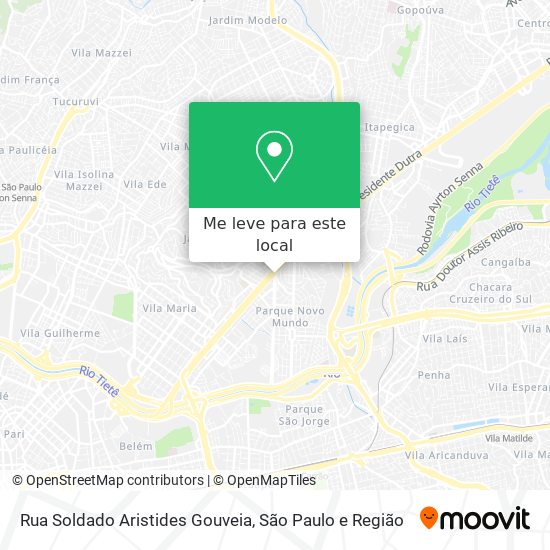 Rua Soldado Aristides Gouveia mapa