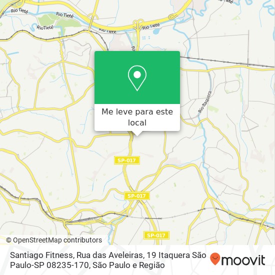 Santiago Fitness, Rua das Aveleiras, 19 Itaquera São Paulo-SP 08235-170 mapa