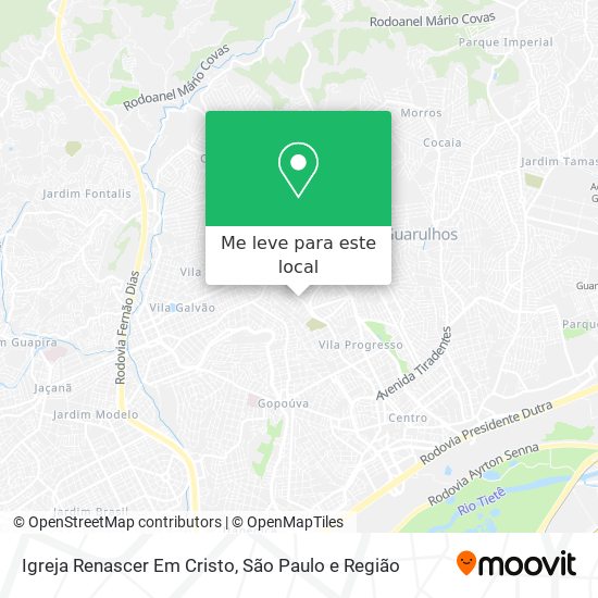 Igreja Renascer Em Cristo mapa