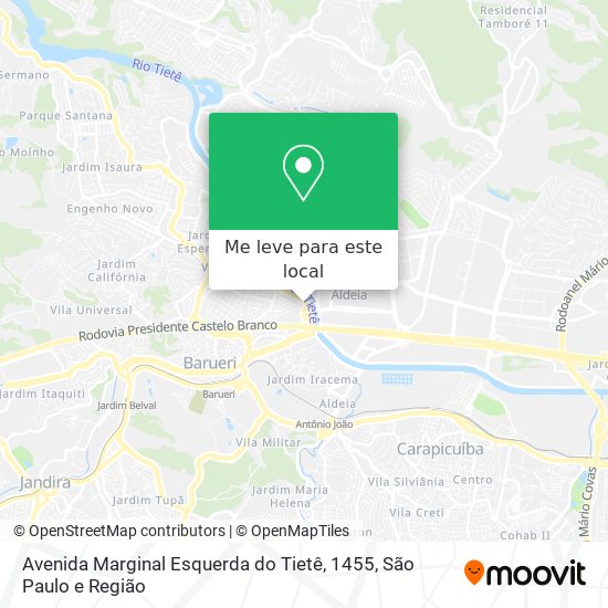 Avenida Marginal Esquerda do Tietê, 1455 mapa