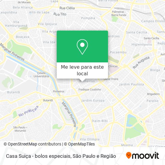 Casa Suiça - bolos especiais mapa