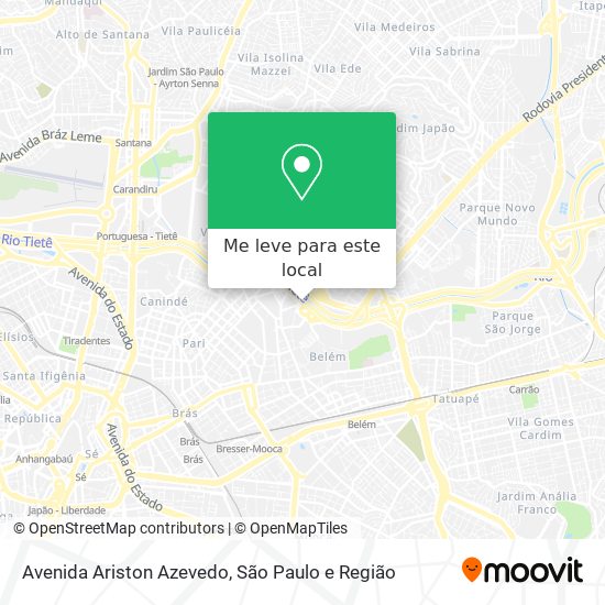 Avenida Ariston Azevedo mapa