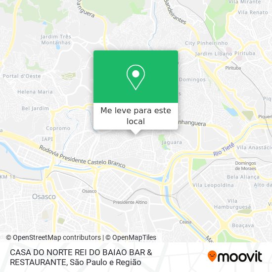 CASA DO NORTE REI DO BAIAO BAR & RESTAURANTE mapa