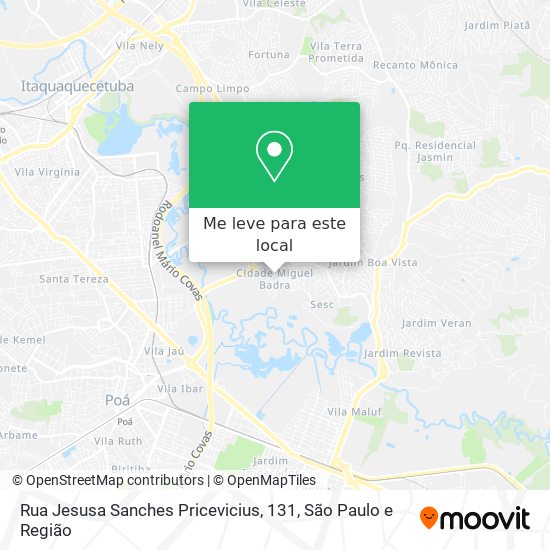 Rua Jesusa Sanches Pricevicius, 131 mapa