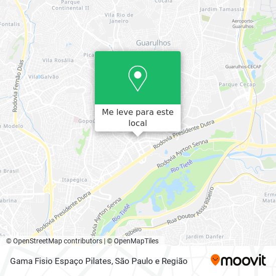 Gama Fisio Espaço Pilates mapa
