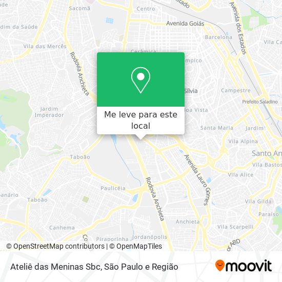 Ateliê das Meninas Sbc mapa