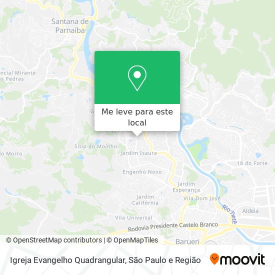Igreja Evangelho Quadrangular mapa