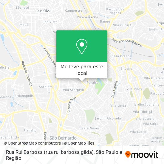 Rua Rui Barbosa (rua rui barbosa gilda) mapa