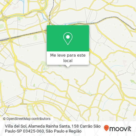 Villa del Sol, Alameda Rainha Santa, 158 Carrão São Paulo-SP 03425-060 mapa