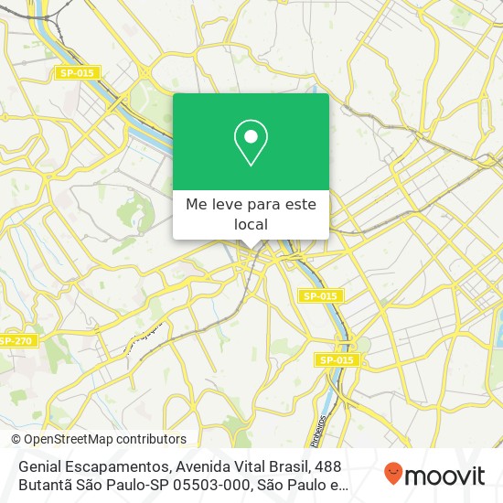 Genial Escapamentos, Avenida Vital Brasil, 488 Butantã São Paulo-SP 05503-000 mapa