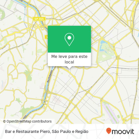 Bar e Restaurante Piero, Avenida Doutor Cardoso de Melo Itaim Bibi São Paulo-SP 04548-003 mapa