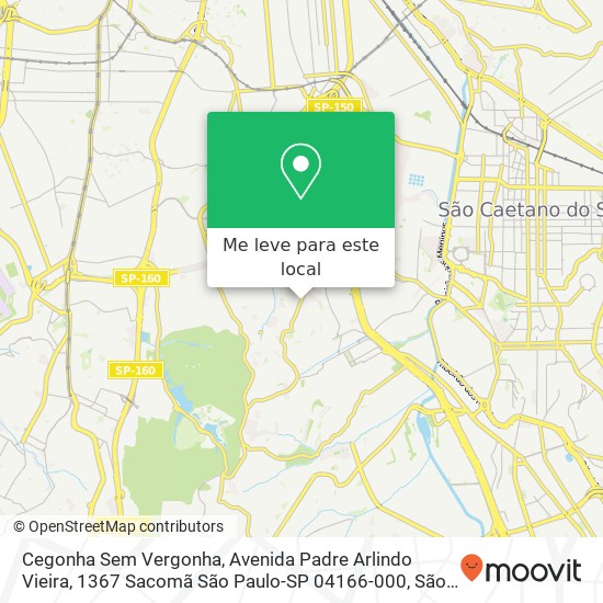 Cegonha Sem Vergonha, Avenida Padre Arlindo Vieira, 1367 Sacomã São Paulo-SP 04166-000 mapa