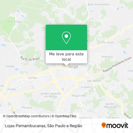 Lojas Pernambucanas mapa