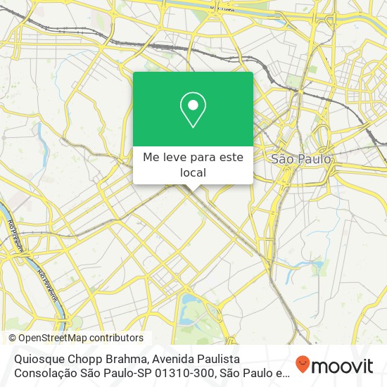 Quiosque Chopp Brahma, Avenida Paulista Consolação São Paulo-SP 01310-300 mapa