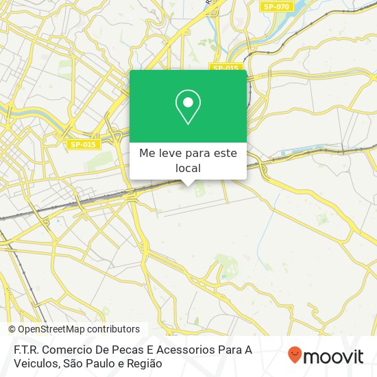 F.T.R. Comercio De Pecas E Acessorios Para A Veiculos, Rua Vilela, 680 Tatuapé São Paulo-SP 03314-000 mapa