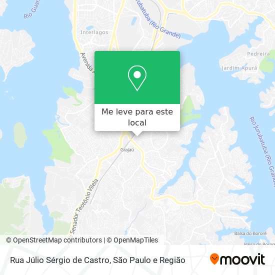 Rua Júlio Sérgio de Castro mapa