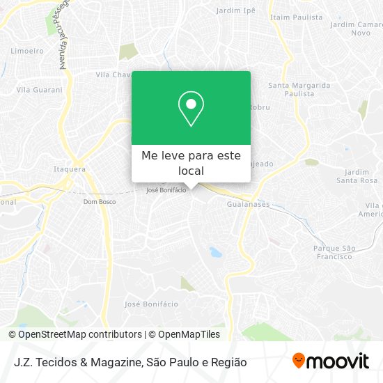 J.Z. Tecidos & Magazine mapa
