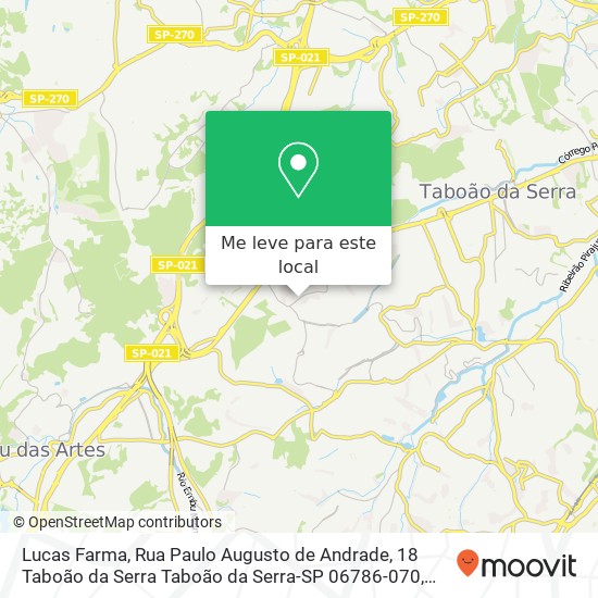Lucas Farma, Rua Paulo Augusto de Andrade, 18 Taboão da Serra Taboão da Serra-SP 06786-070 mapa