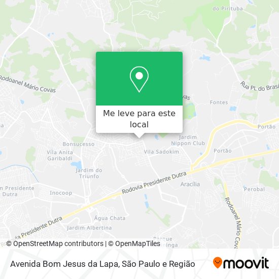 Avenida Bom Jesus da Lapa mapa