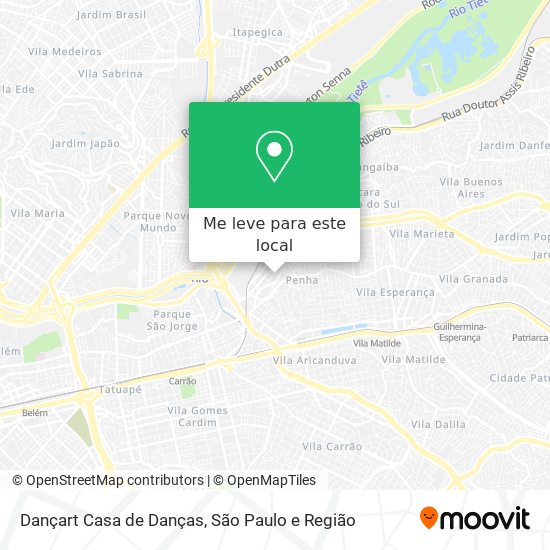 Dançart Casa de Danças mapa