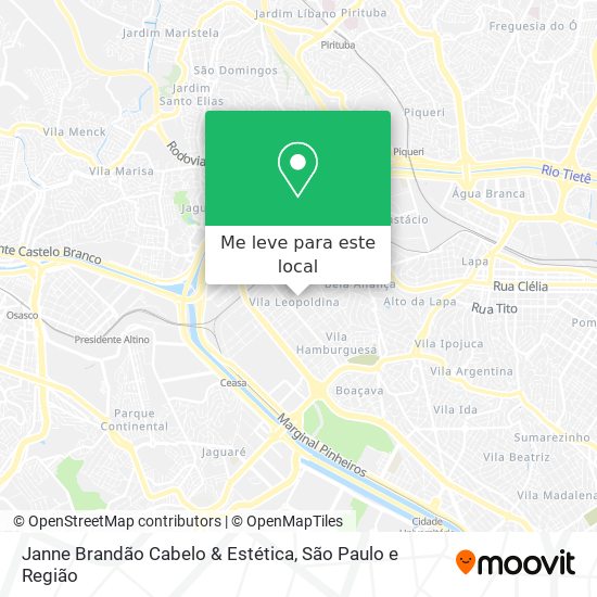 Janne Brandão Cabelo & Estética mapa