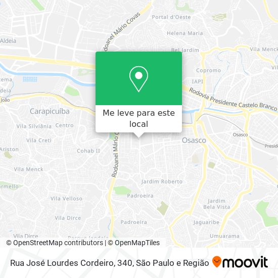 Rua José Lourdes Cordeiro, 340 mapa