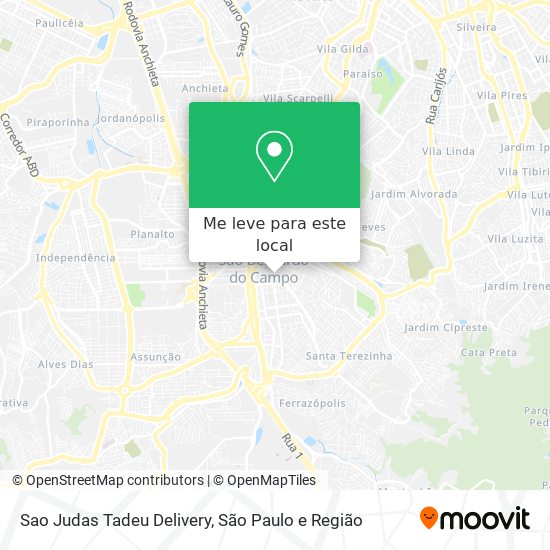 Sao Judas Tadeu Delivery mapa