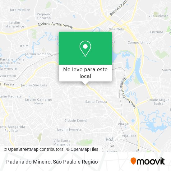 Padaria do Mineiro mapa