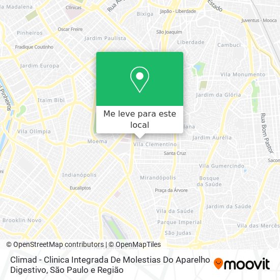 Climad - Clinica Integrada De Molestias Do Aparelho Digestivo mapa