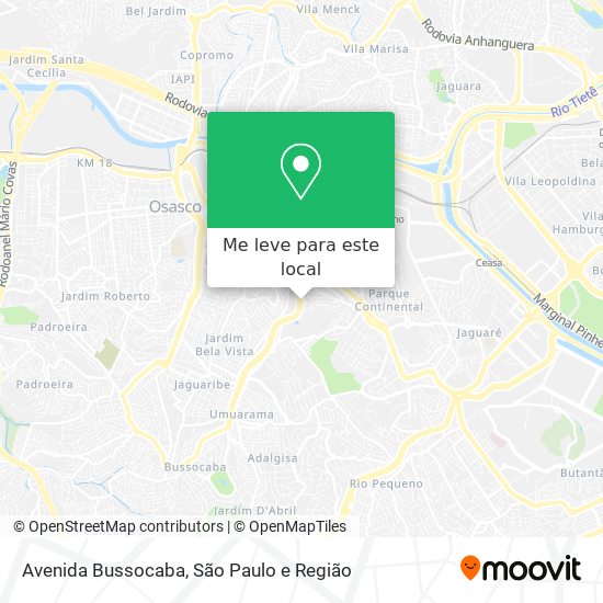 Avenida Bussocaba mapa