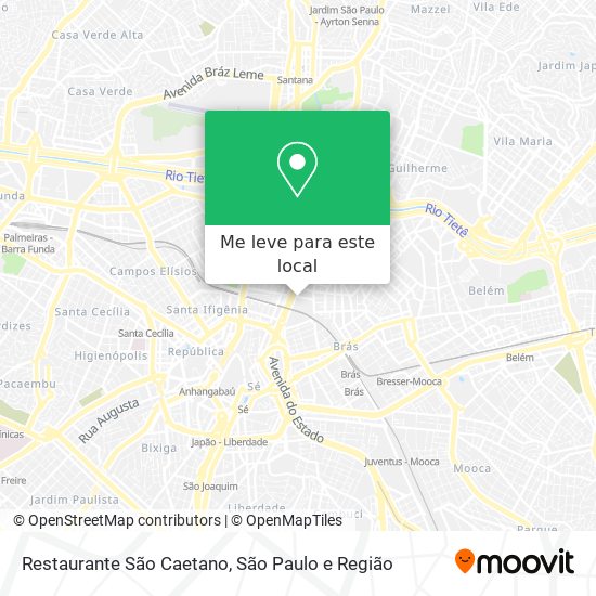 Restaurante São Caetano mapa